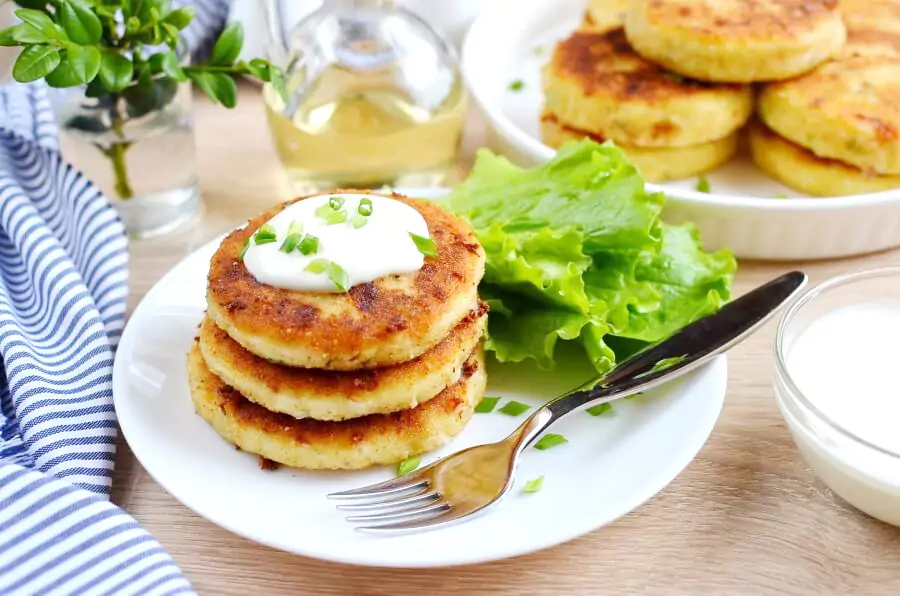 Cheesy Mashed Potato Pancakes