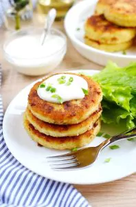 Cheesy Mashed Potato Pancakes