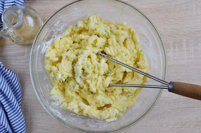 Step 1 - Cheesy Mashed Potato Pancakes