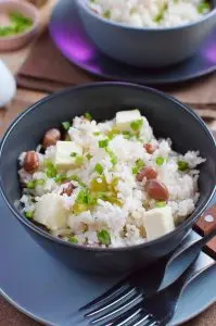 Chile Verde Tofu and Rice