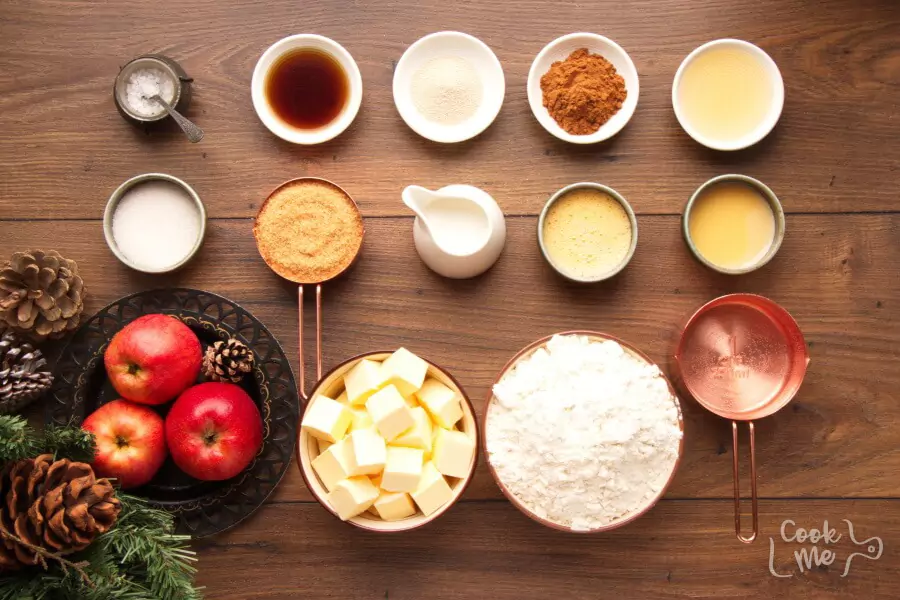 Ingredients for Christmas Bread Wreath