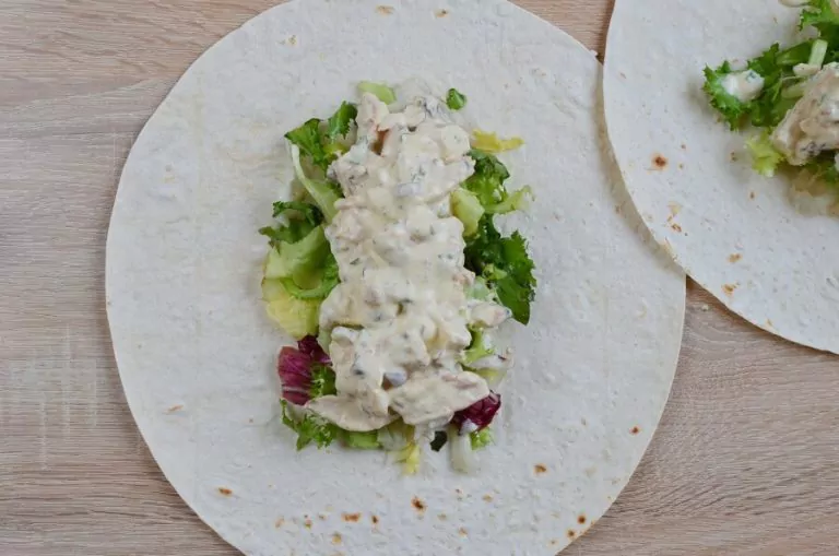Step 3 - Coronation Chicken Salad Wraps