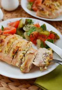 Creamy Keto Bacon Hasselback Chicken