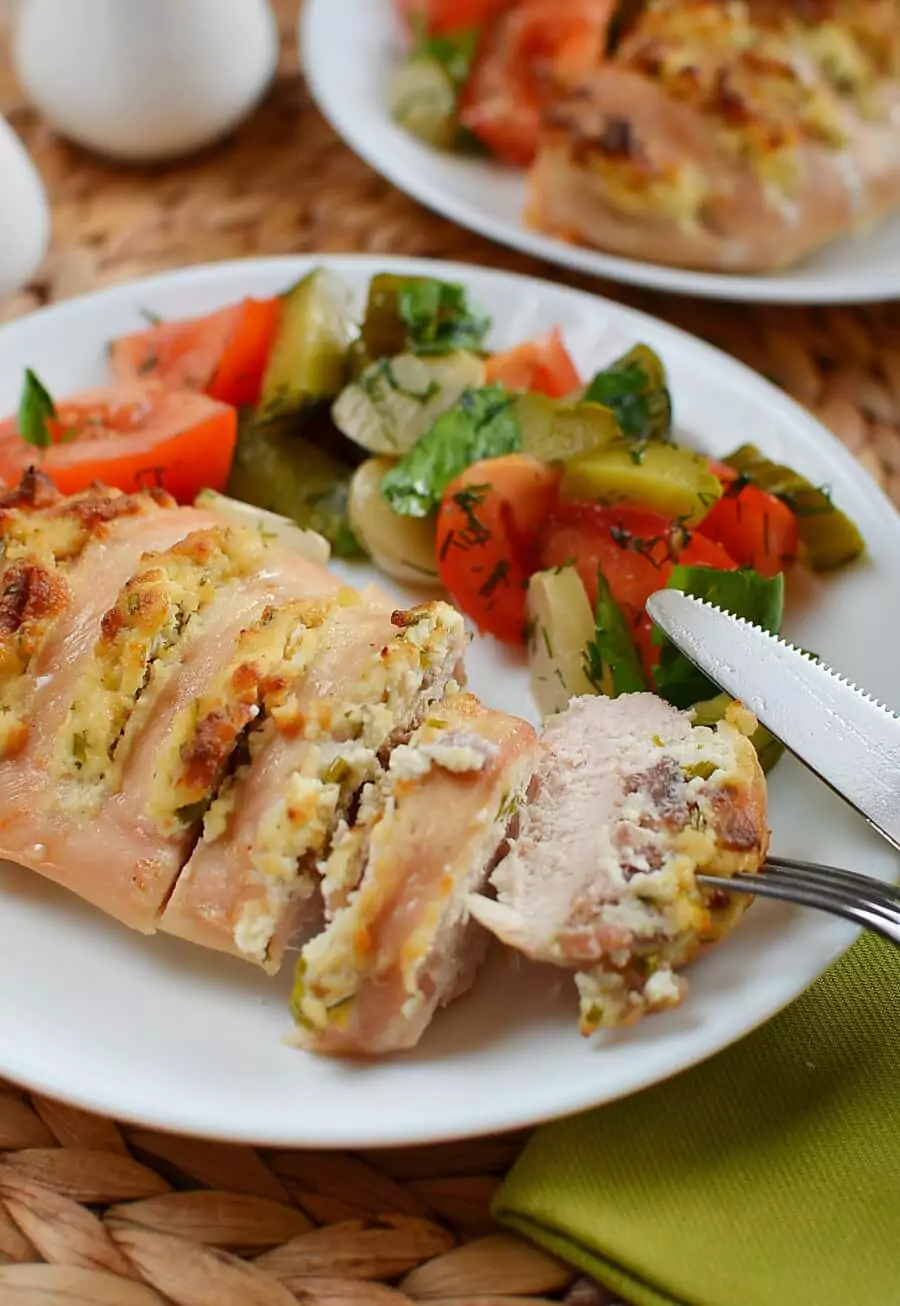 Creamy Keto Bacon Hasselback Chicken