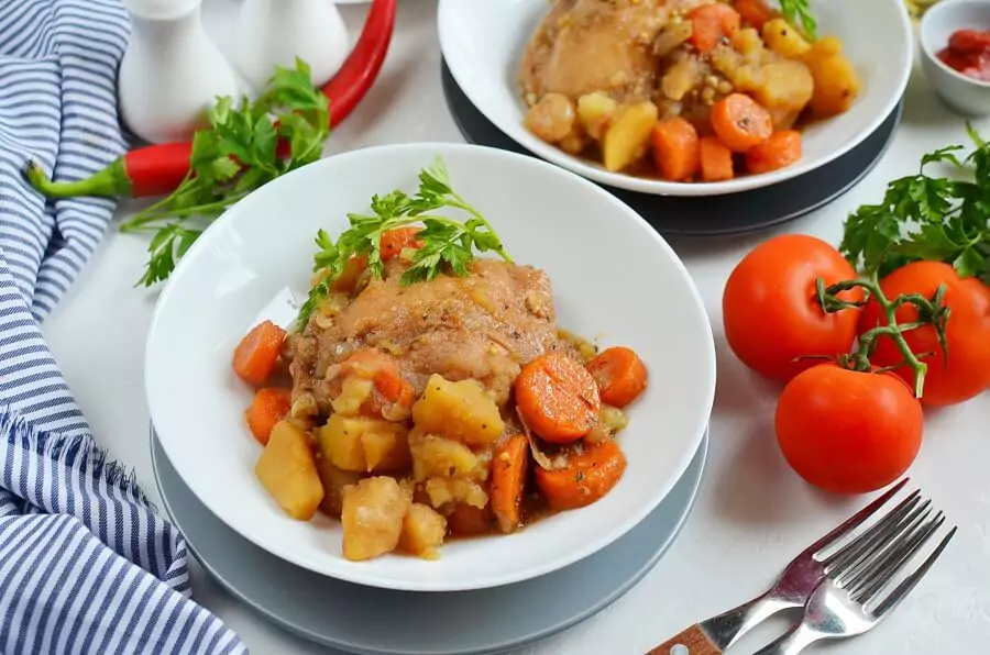 Crockpot Balsamic Chicken and Vegetables