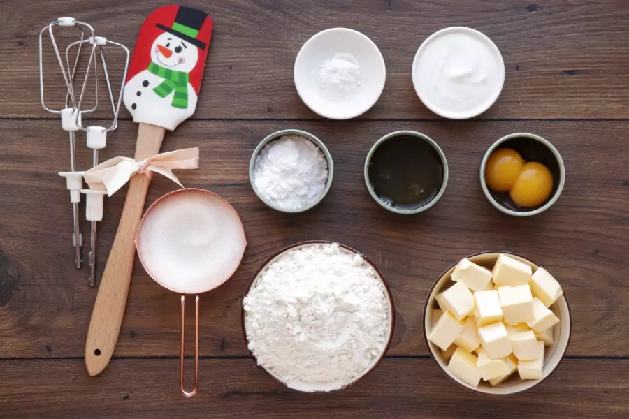 Ingredients for Finnish Meringue Cookies