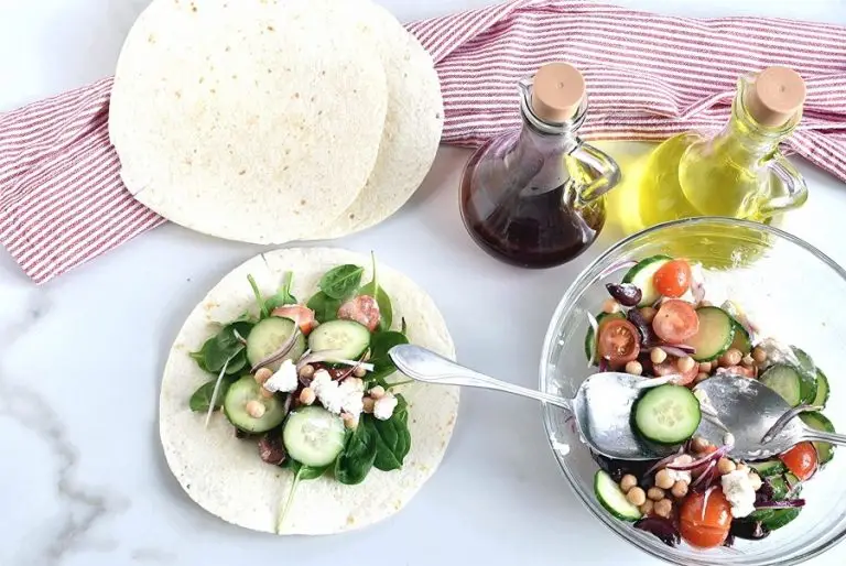 Step 4 - Greek Salad Wraps