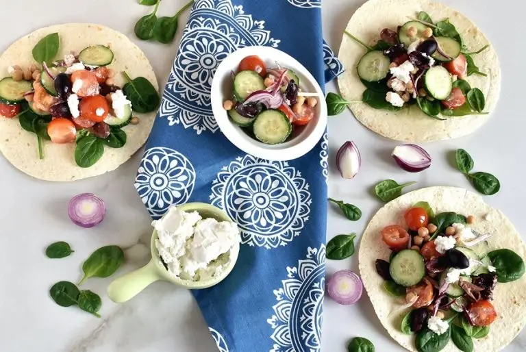 Step 5 - Greek Salad Wraps
