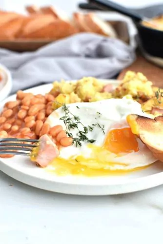 Ham & Potato Hash with Healthy ‘Fried’ Eggs