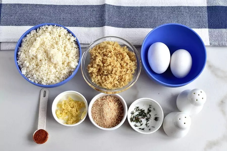 Ingredients for Herbed Cauliflower Quinoa Meatballs