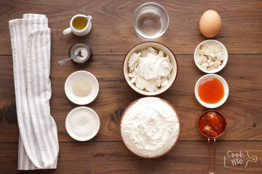 Ingredients for Herbed Goat Cheese and Apricot Babka