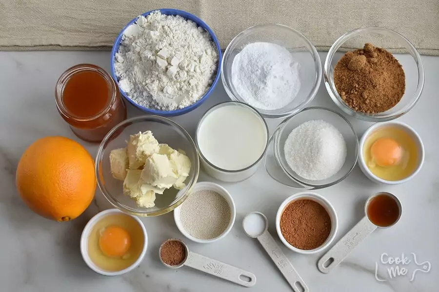 Ingredients for Kanellangd: Swedish Cinnamon Bread