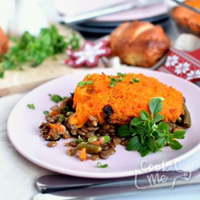 Lentil and Sweet Potato Shepherd’s Pie Recipe-How To Make Lentil and Sweet Potato Shepherd’s Pie-Delicious Lentil and Sweet Potato Shepherd’s Pie