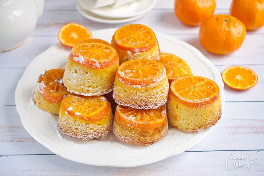 Mandarin Upside-Down Cakelets Recipe-How-to-make-Mandarin-Upside-Down-Cakelets-Mandarin & Orange Blossom Upside-Down Cakelets