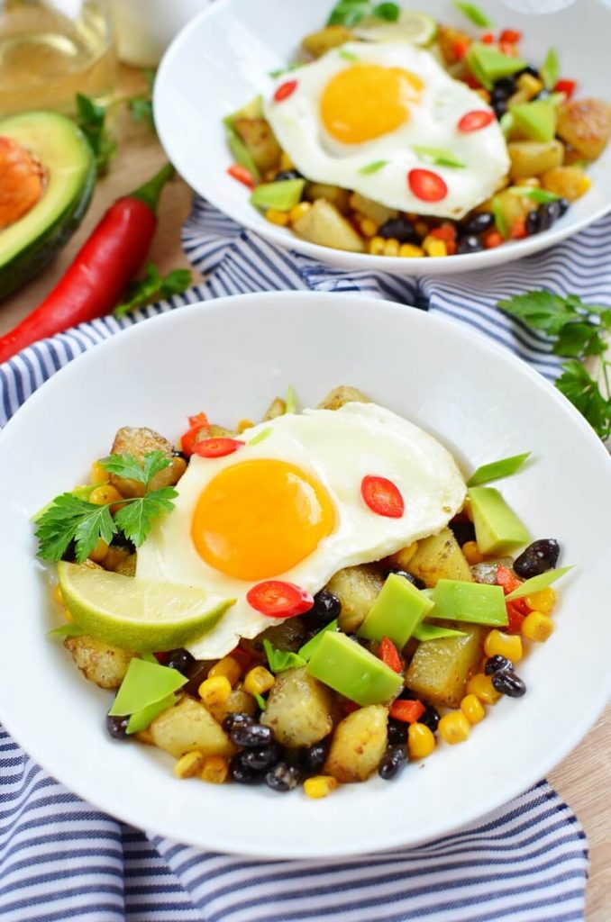 Mexican Potato Bake with Sweet Corn and Black Beans