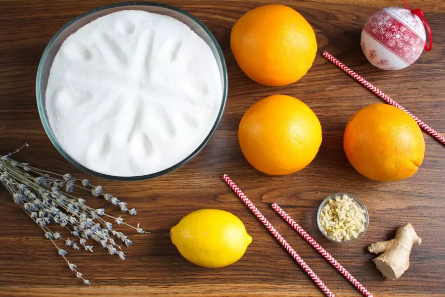 Ingredients for Orange Ginger Marmalade