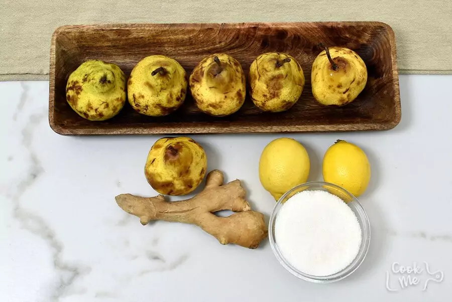 Ingredients for Pear and Ginger Marmalade