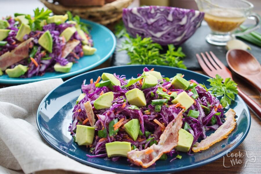 How to serve Red Cabbage, Bacon and Avocado Slaw