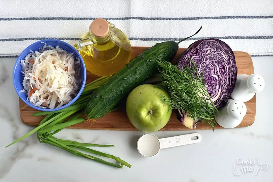 Ingredients for Red Cabbage Salad with Apple