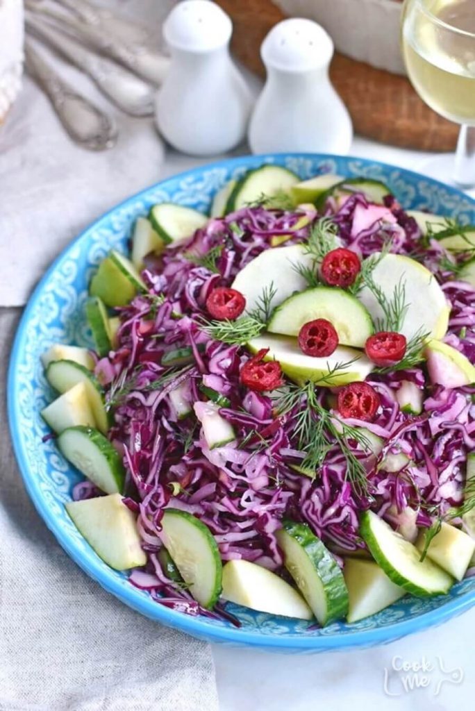 Red Cabbage Salad with Apple