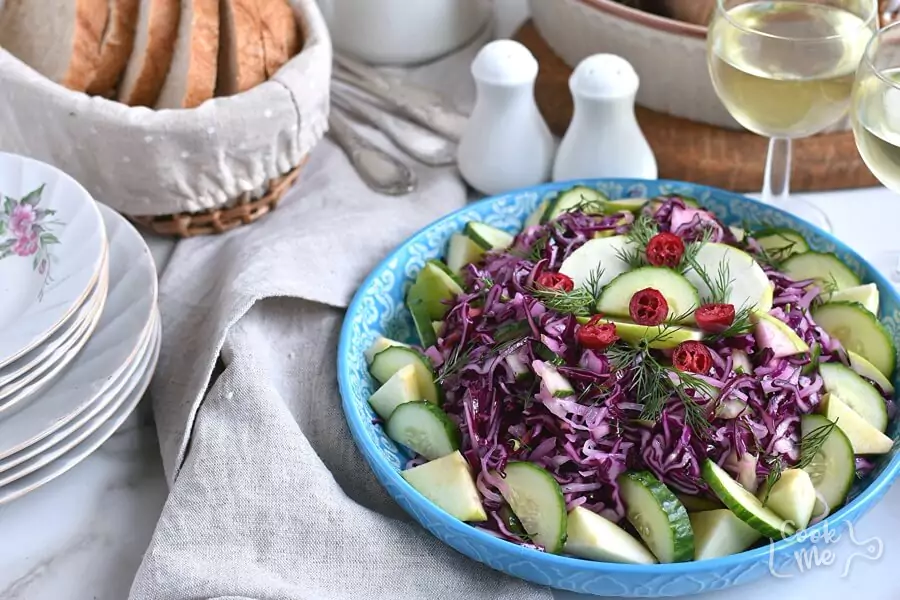 Red Cabbage Salad with Apple