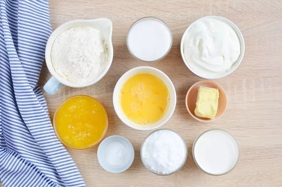 Ingredients for Russian Honey Cake (Medovik)