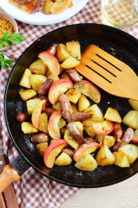 Sausage, Mustard & Apple Hash