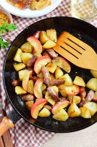 Sausage, Mustard & Apple Hash