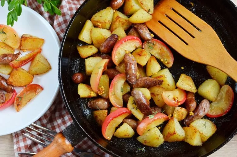 Step 6 - Sausage, Mustard & Apple Hash