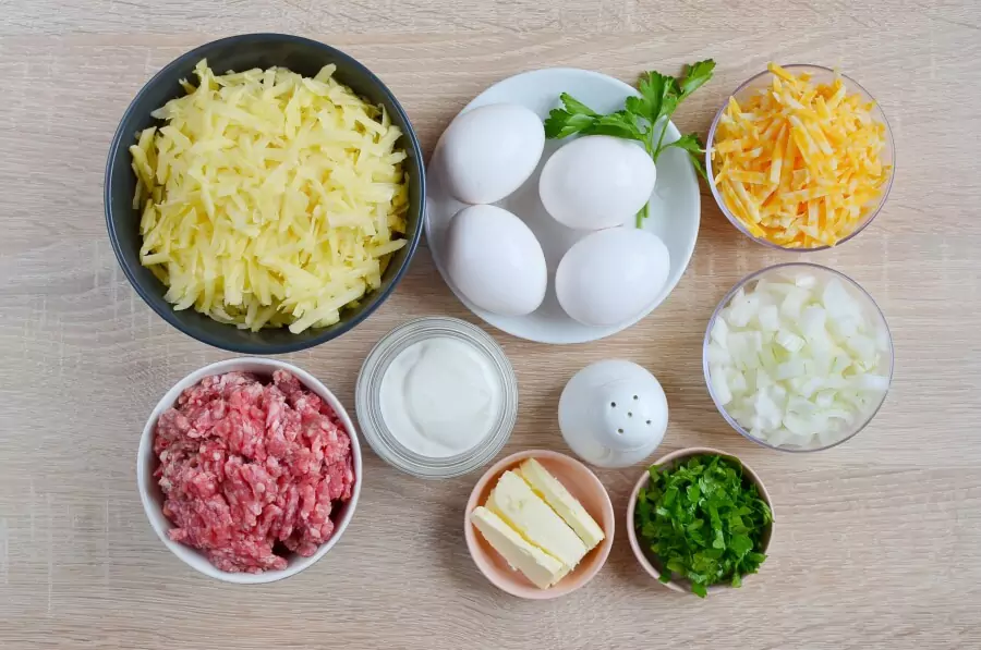Ingredients for Sausage, Potato and Egg Skillet