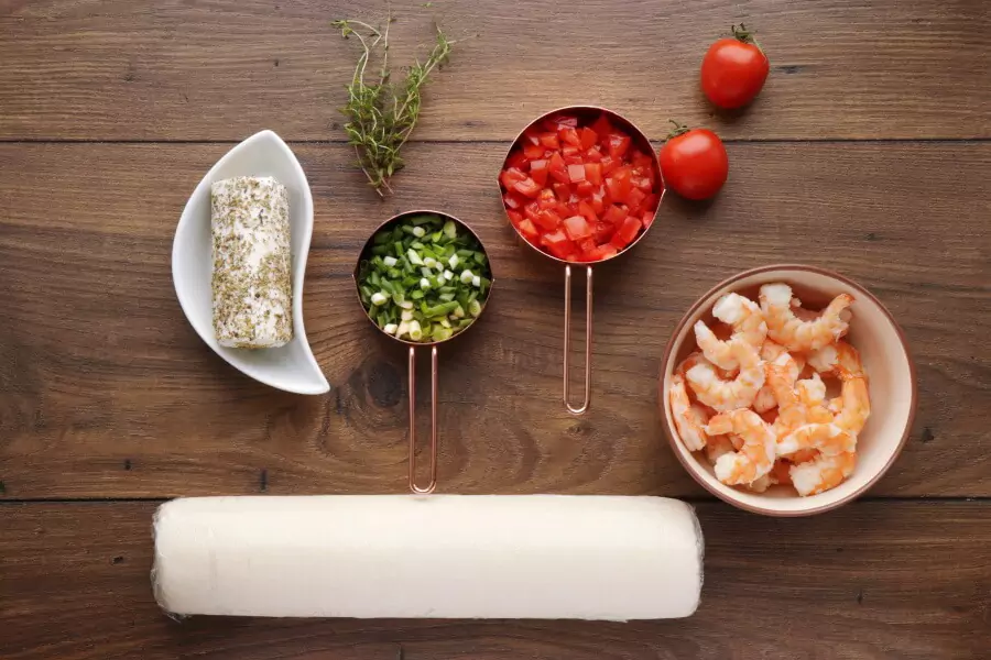 Ingredients for Shrimp and Goat Cheese Tarts