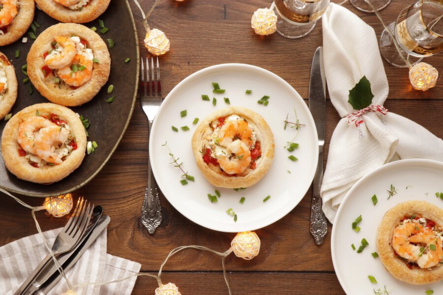 How to serve Shrimp and Goat Cheese Tarts