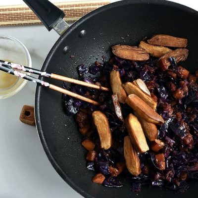 Stir-Fried Tofu, Red Cabbage and Winter Squash recipe - step 7