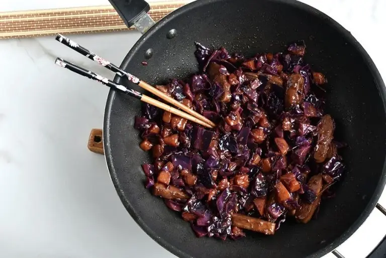Step 7 - Stir-Fried Tofu, Red Cabbage and Winter Squash