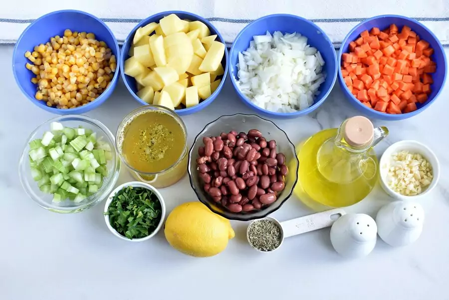 Ingredients for The Yummiest Vegetable Soup