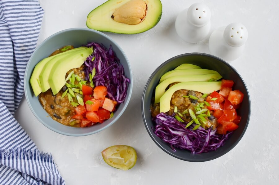 How to serve Vegan Lentil Taco Salad Bowls