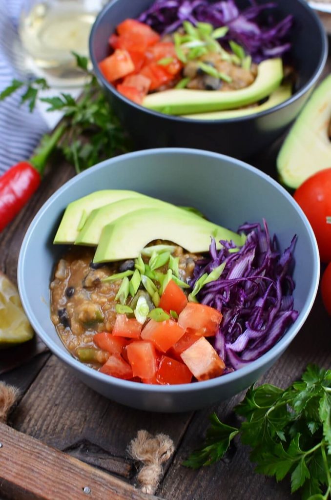 Vegan Lentil Taco Salad Bowls