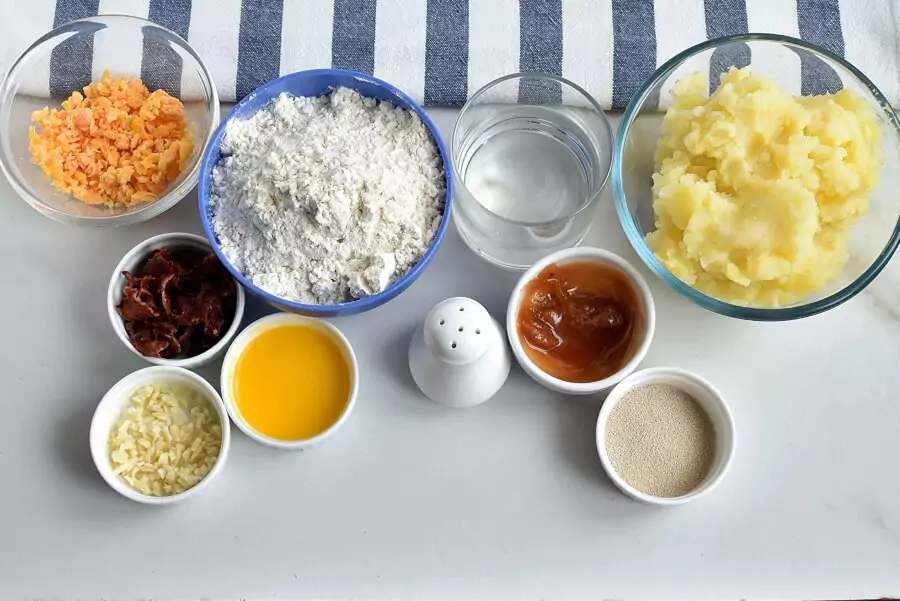 Ingredients for Bacon and Mashed Potato Knots