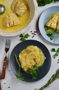 Baked Fish with Lemon Cream Sauce