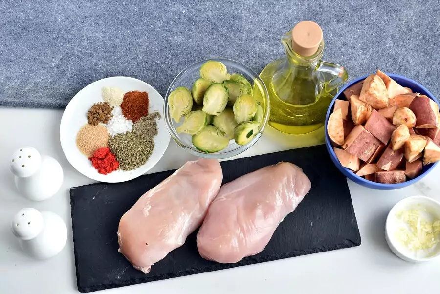 Ingredients for Blackened Chicken Sheet Pan Dinner
