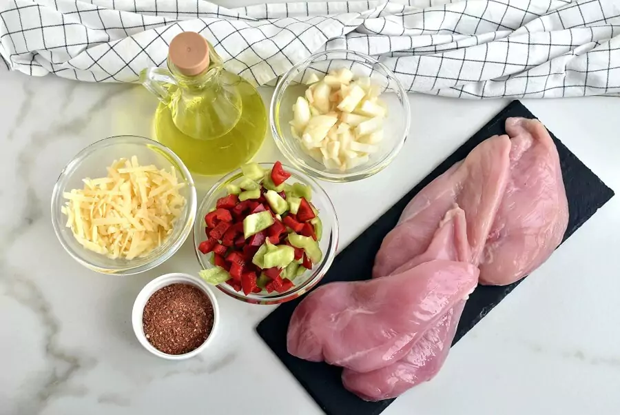 Ingredients for Cajun-Stuffed Chicken