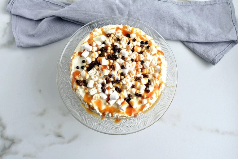 Step 10 - Caramel Mountain Top Cheesecake