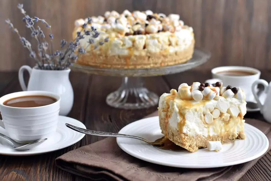 Caramel Mountain Top Cheesecake