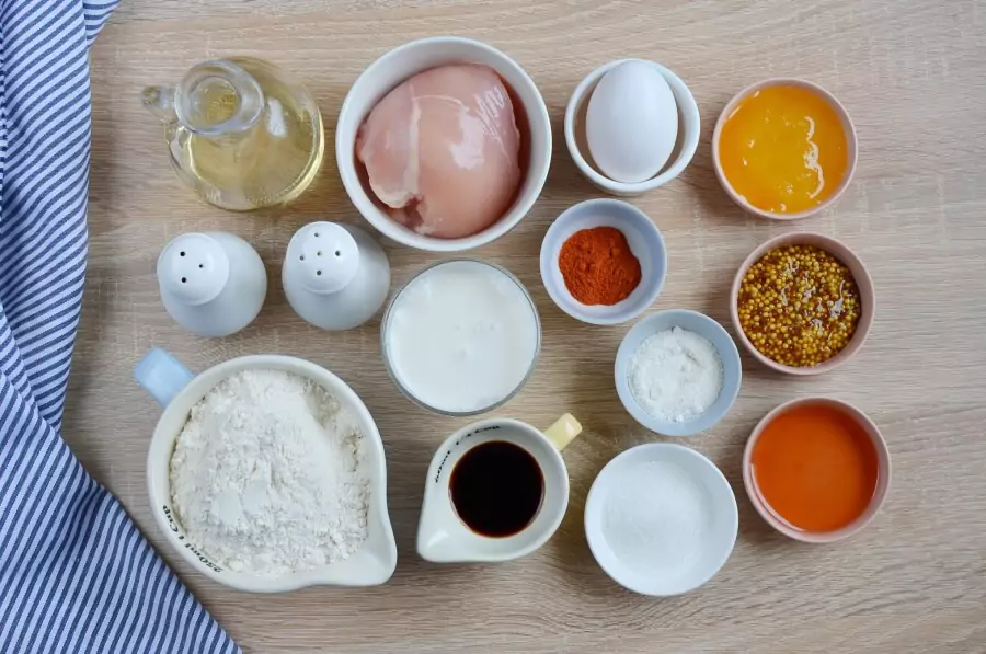 Ingredients for Chicken & Waffle Bites