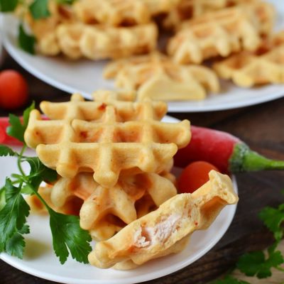 Chicken & Waffle Bites Recipe-How To Make Chicken & Waffle Bites-Delicious Chicken & Waffle Bites