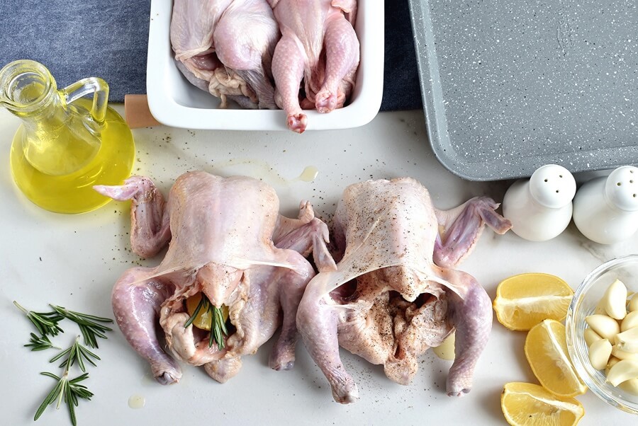 Cornish Game Hens with Garlic and Rosemary recipe - step 2