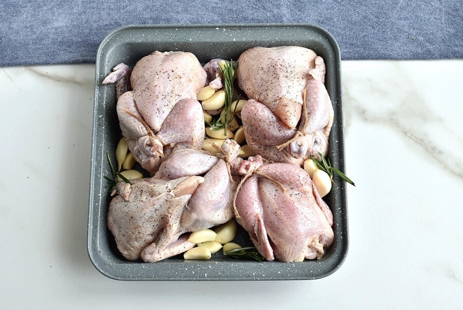 Cornish Game Hens with Garlic and Rosemary recipe - step 3
