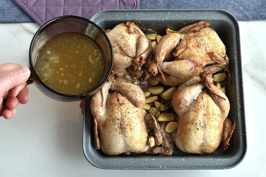 Cornish Game Hens with Garlic and Rosemary recipe - step 5