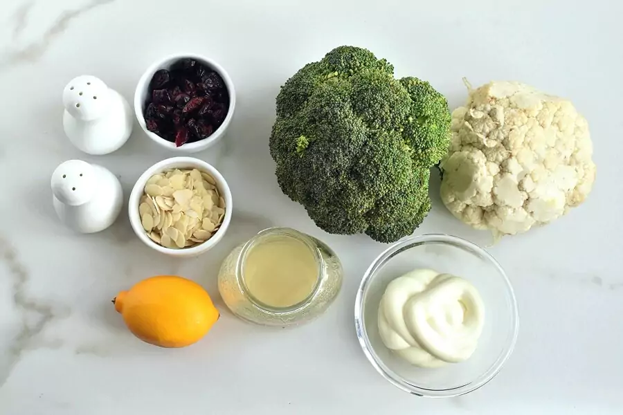 Ingredients for Creamy Broccoli Salad