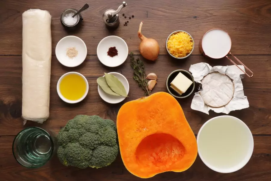 Ingredients for Creamy Broccoli and Butternut Squash Soup